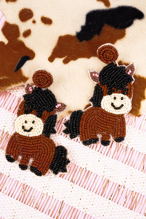 Mane Attraction Seed Bead Earrings