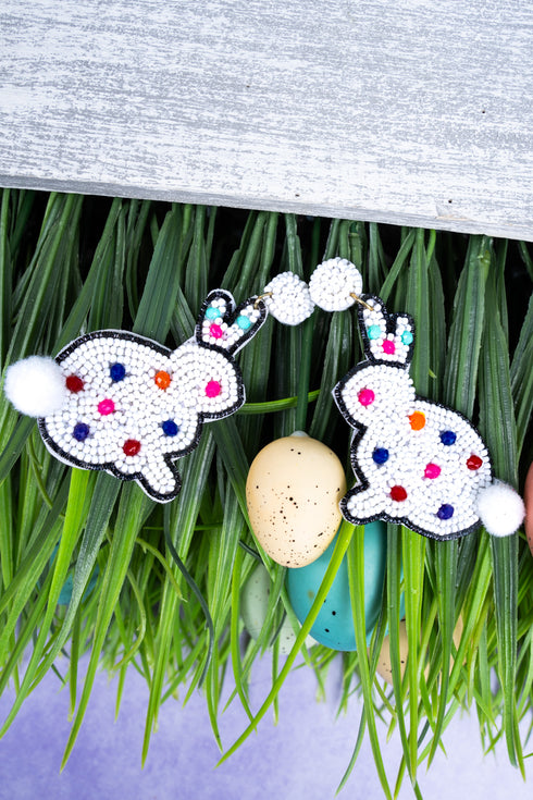 Happy Feet Seed Bead Earrings