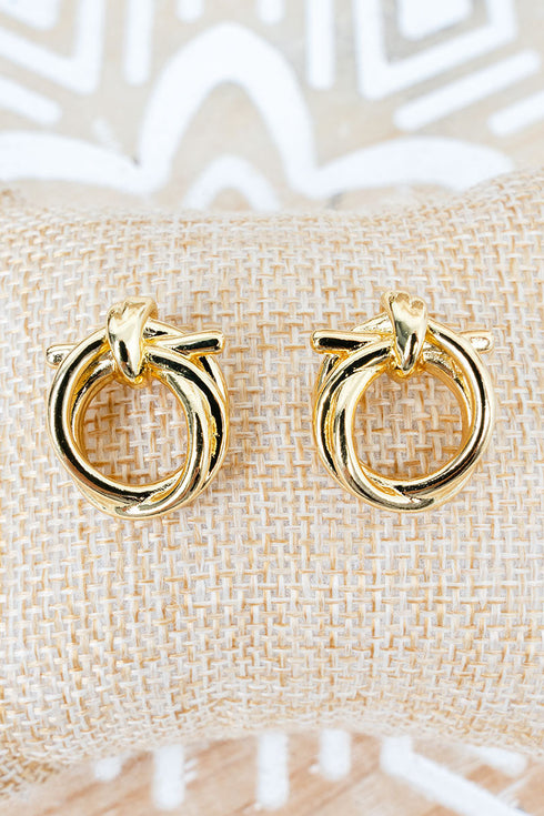 Knot the Usual Goldtone Hoop Earrings