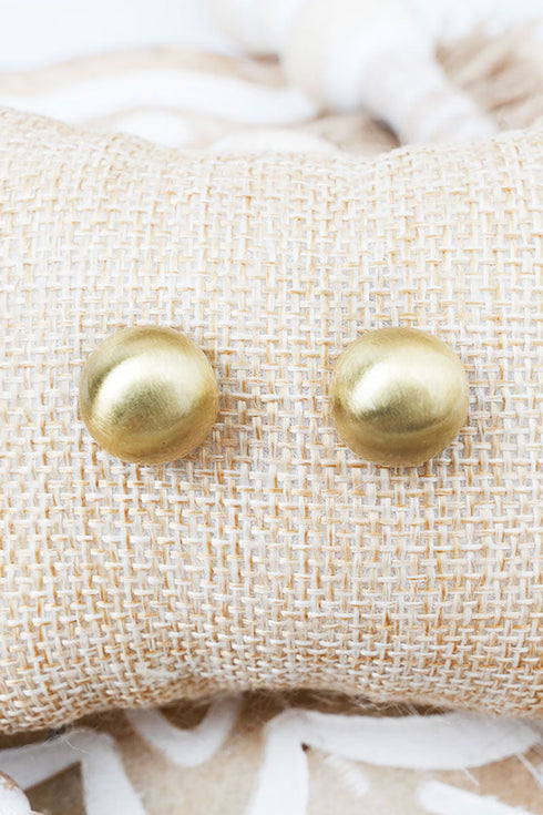 High Society Brushed Goldtone Stud Earrings