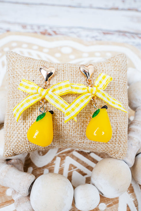 Yellow Lemon Drop Earrings