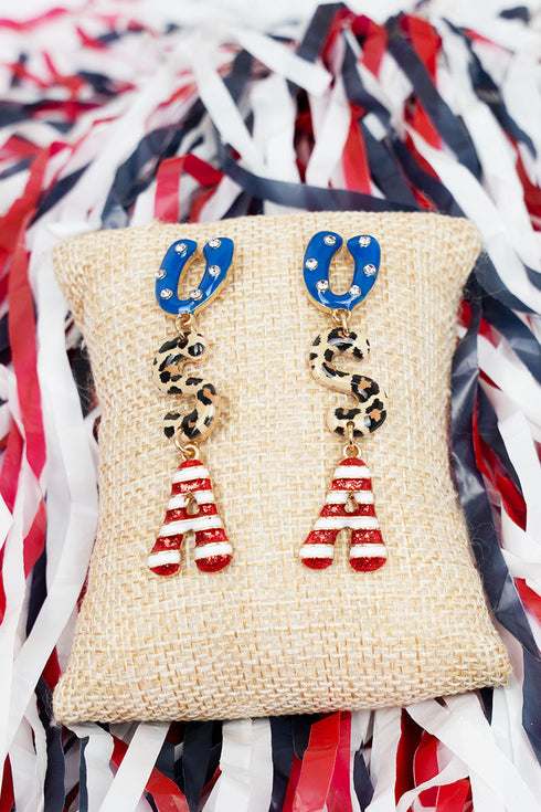 Untamed USA Goldtone Earrings