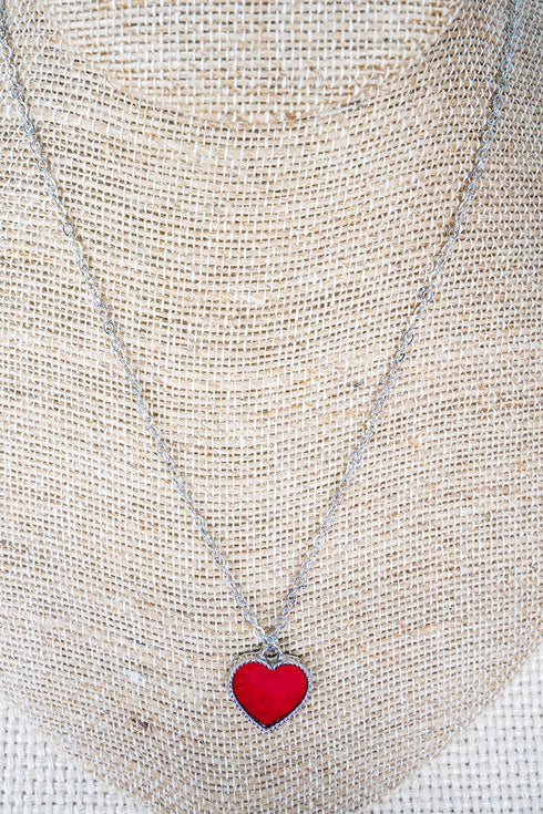 Red Hearts Aglow Necklace