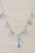 Silvertone Heartlines Charm Necklace