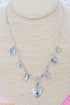 Silvertone Heartlines Charm Necklace
