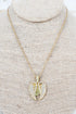 Heart & Halo Crystal Goldtone Necklace
