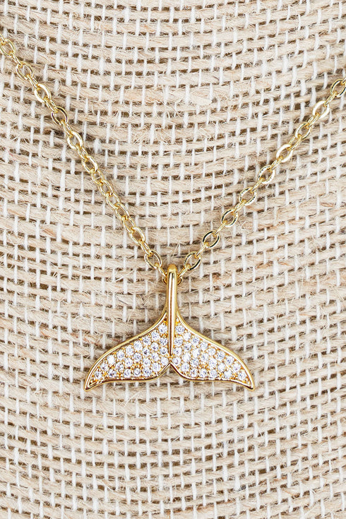 Ocean Muse Crystal Goldtone Necklace