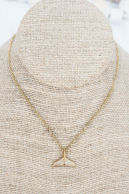 Ocean Muse Crystal Goldtone Necklace