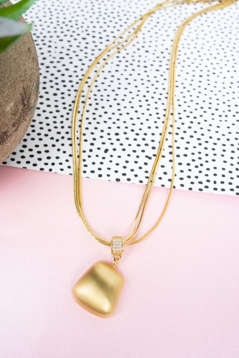 Elite Edition Crystal Goldtone Necklace