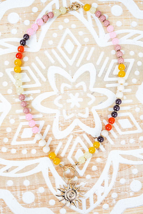 Hello Sunshine Multi-Color Beaded Necklace