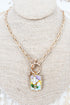 Sweet Botanica Goldtone Toggle Necklace