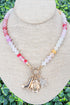 Ranch Glam Fuchsia Multi Beaded Necklace