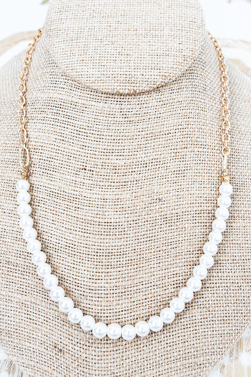 Modern Heiress Pearl & Goldtone Necklace