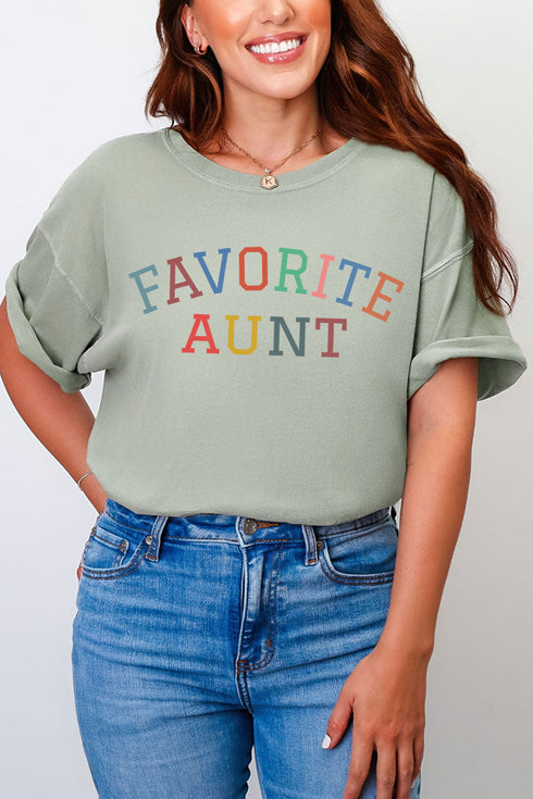 Always The Favorite Aunt Comfort Colors Adult Ring-Spun Cotton Tee