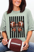 Black Varsity Bow Comfort Colors Adult Ring-Spun Cotton Tee