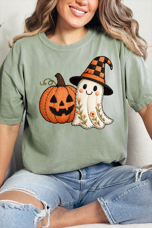 Boo-tiful Stitches Faux Embroidery Comfort Colors Adult Ring-Spun Cotton Tee