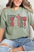 Checkered Merry CHRISTmas Comfort Colors Adult Ring-Spun Cotton Tee
