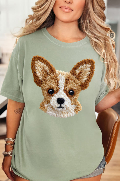 Faux Yarn Chihuahua Comfort Colors Adult Ring-Spun Cotton Tee