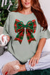 Christmas Plaid Coquette Comfort Colors Adult Ring-Spun Cotton Tee
