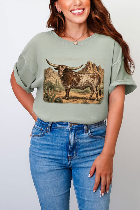 Desert Monarch Longhorn Comfort Colors Adult Ring-Spun Cotton Tee