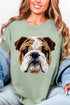 Faux Yarn English Bulldog Comfort Colors Adult Ring-Spun Cotton Tee