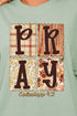 Fall Floral Pray Comfort Colors Adult Ring-Spun Cotton Tee
