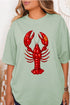 Faux Rhinestone Crawfish Comfort Colors Adult Ring-Spun Cotton Tee
