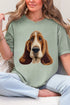 Faux Yarn Basset Hound Comfort Colors Adult Ring-Spun Cotton Tee