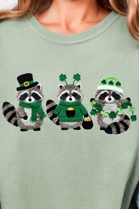 Faux Yarn Clover Crew Comfort Colors Adult Ring-Spun Cotton Tee