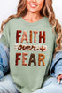Faux Yarn Faith Over Fear Comfort Colors Adult Ring-Spun Cotton Tee