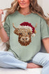 Faux Yarn Highland Cow Comfort Colors Adult Ring-Spun Cotton Tee