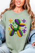 Faux Yarn Mardi Gras Balloon Dog Comfort Colors Adult Ring-Spun Cotton Tee