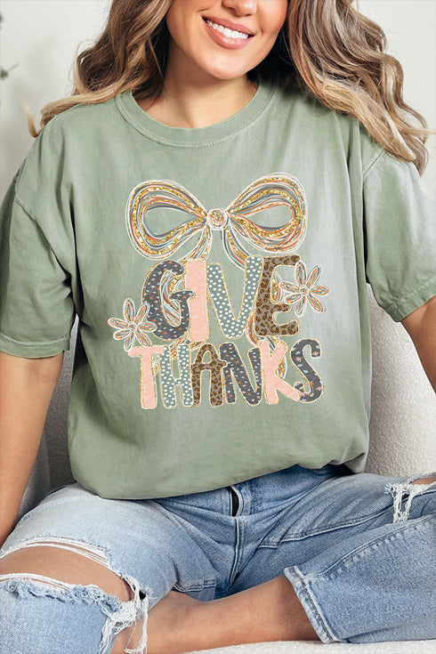 Give Thanks Coquette Comfort Colors Adult Ring-Spun Cotton Tee