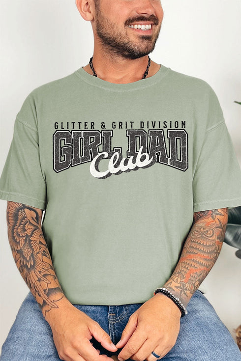 Glitter & Grit Girl Dad Comfort Colors Adult Ring-Spun Cotton Tee