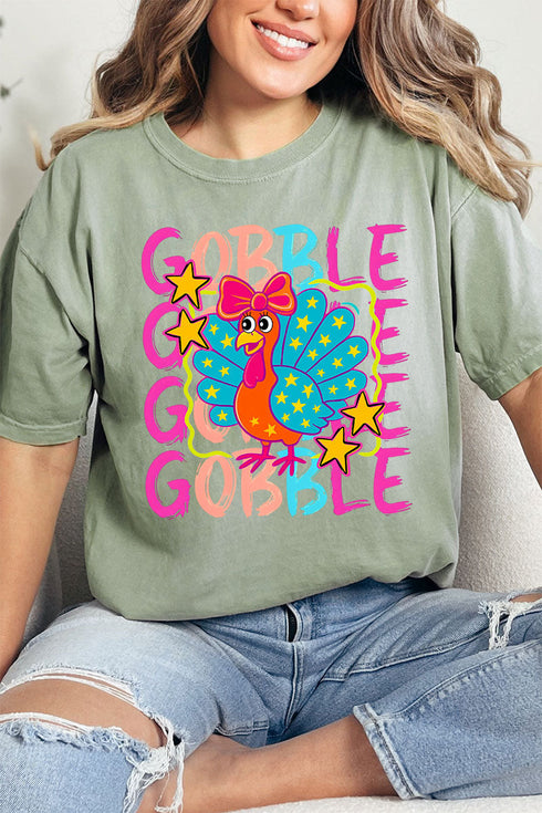 Gobble Doodle Turkey Comfort Colors Adult Ring-Spun Cotton Tee