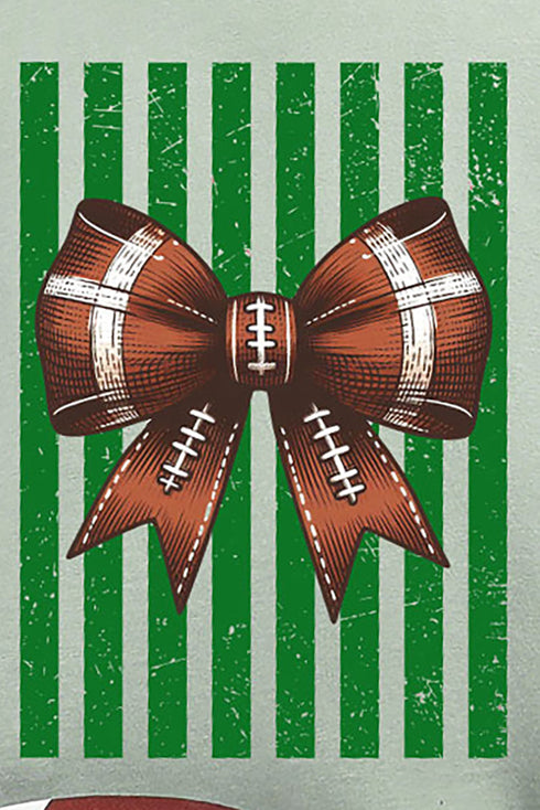 Green Varsity Bow Comfort Colors Adult Ring-Spun Cotton Tee