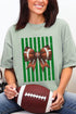 Green Varsity Bow Comfort Colors Adult Ring-Spun Cotton Tee