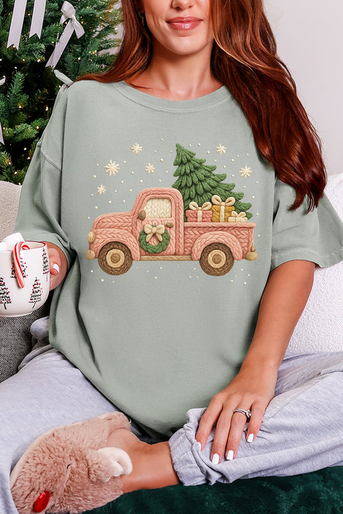 Faux Yarn Holly Jolly Haul Comfort Colors Adult Ring-Spun Cotton Tee