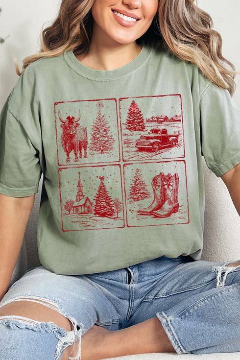 Hometown Holiday Comfort Colors Adult Ring-Spun Cotton Tee