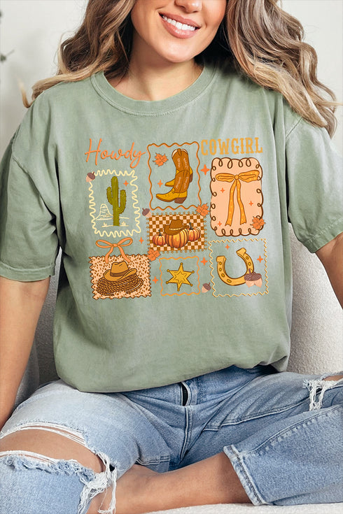 Howdy Fall, Cowgirl Comfort Colors Adult Ring-Spun Cotton Tee