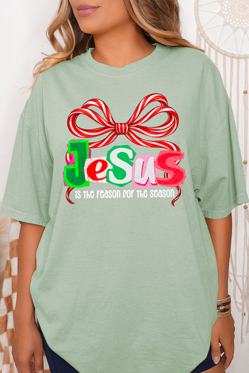 Coquette Jesus Is The Reason Comfort Colors Adult Ring-Spun Cotton Tee