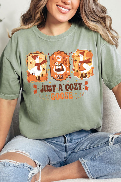 Just A Cozy Goose Comfort Colors Adult Ring-Spun Cotton Tee