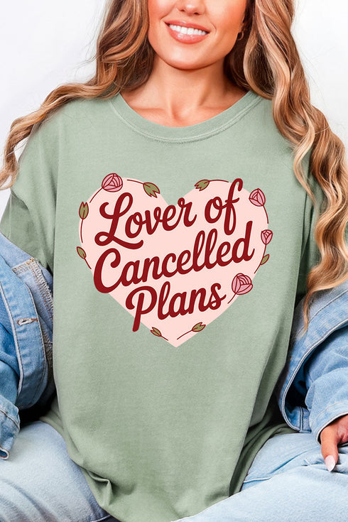 Lover Of Cancelled Plans Comfort Colors Adult Ring-Spun Cotton Tee