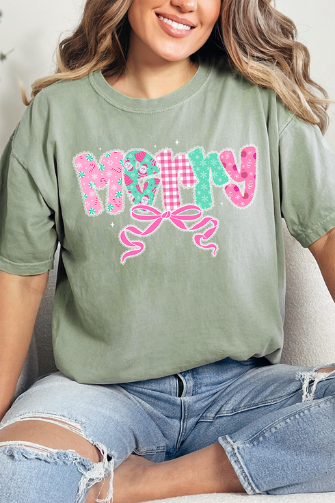 Merry In Lace Comfort Colors Adult Ring-Spun Cotton Tee