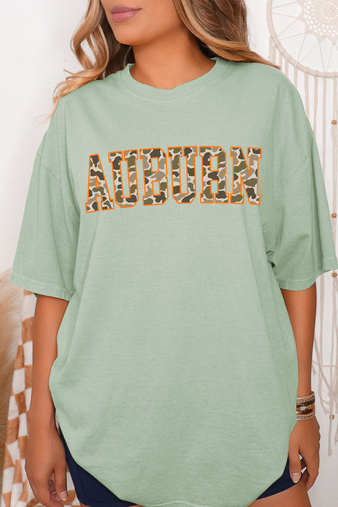 Orange Auburn Camo Comfort Colors Adult Ring-Spun Cotton Tee