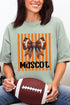Personalized Orange Varsity Bow Comfort Colors Adult Ring-Spun Cotton Tee *Enter Mascot Name