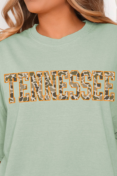 Orange Tennessee Camo Comfort Colors Adult Ring-Spun Cotton Tee