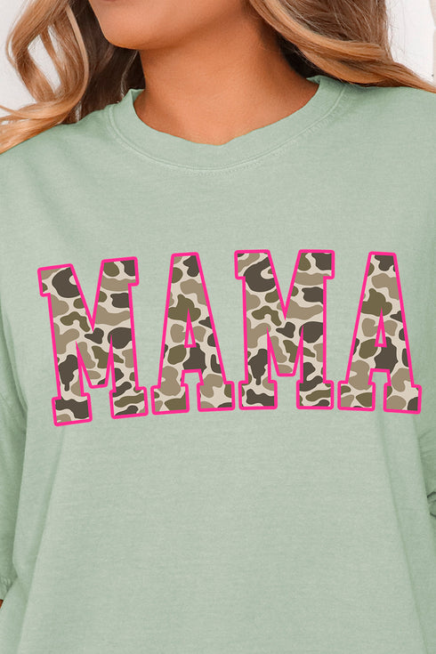 Pink Mama Camo Comfort Colors Adult Ring-Spun Cotton Tee