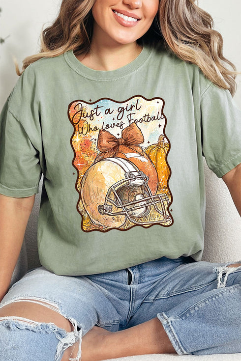 Pumpkin Spice And Football Lights Comfort Colors Adult Ring-Spun Cotton Tee