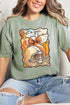 Pumpkin Spice And Football Lights Comfort Colors Adult Ring-Spun Cotton Tee